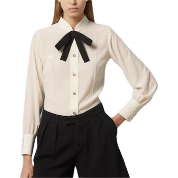 (WMNS) Gucci Silk Crepe De Chine Shirt 'Ivory' 771808-ZAAOG-9136