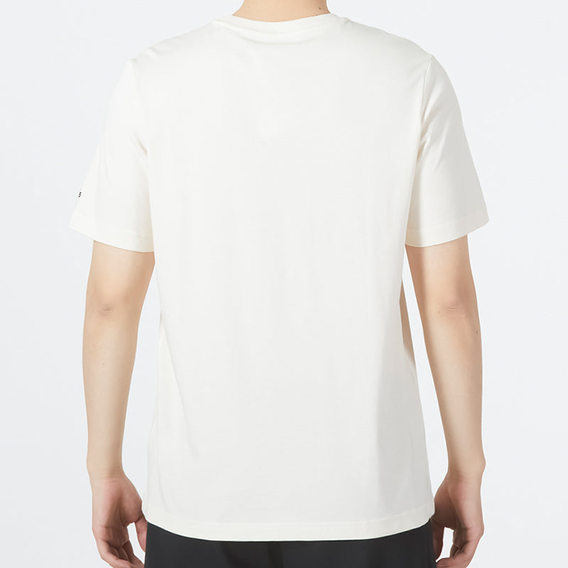 Men's adidas Ss Logo Gfx T Logo Athleisure Casual Sports Round Neck Short Sleeve Creamy White T-Shirt HE7358