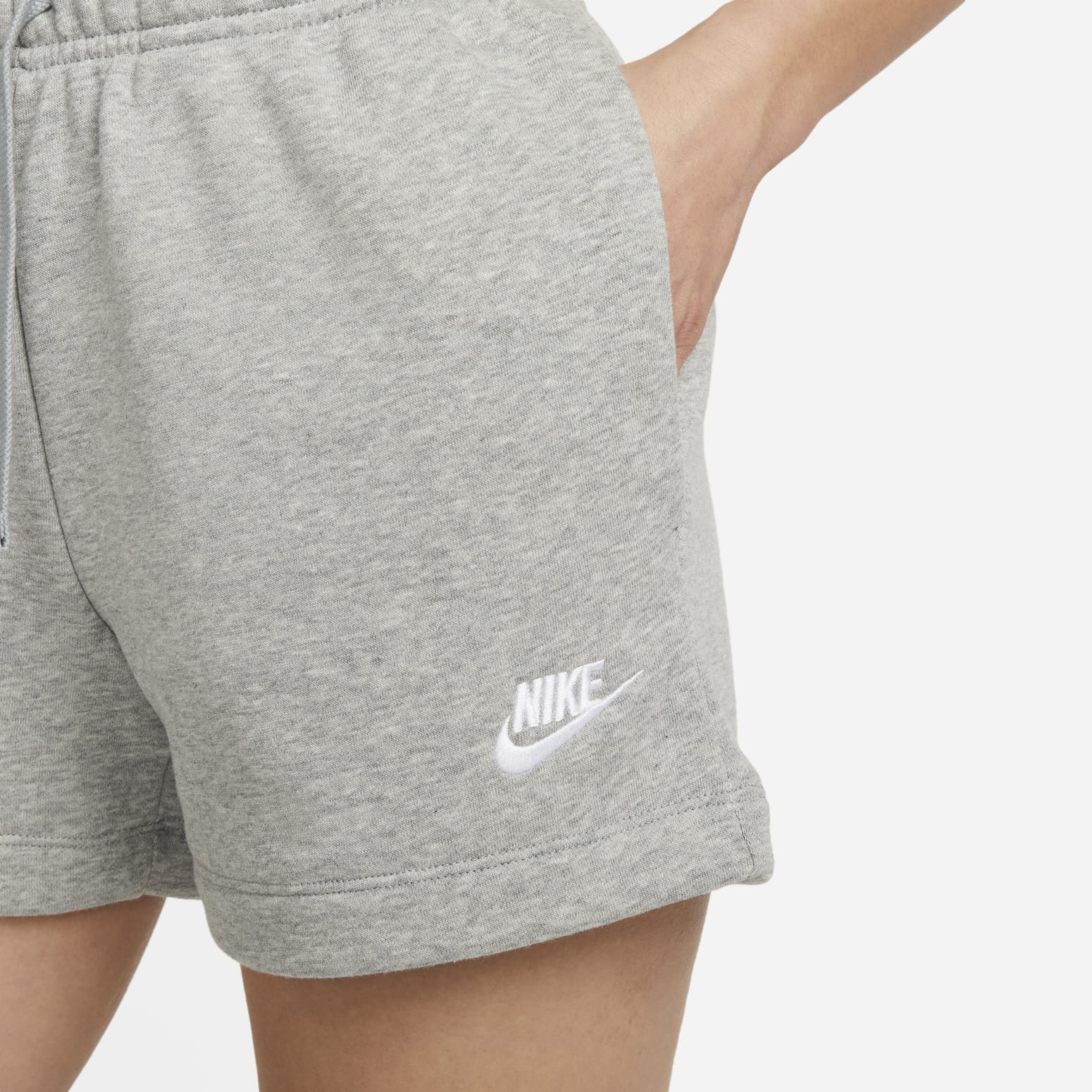 (WMNS) Nike Sportswear Club Fleece Mid-rise Shorts 'Grey' DQ5803-063