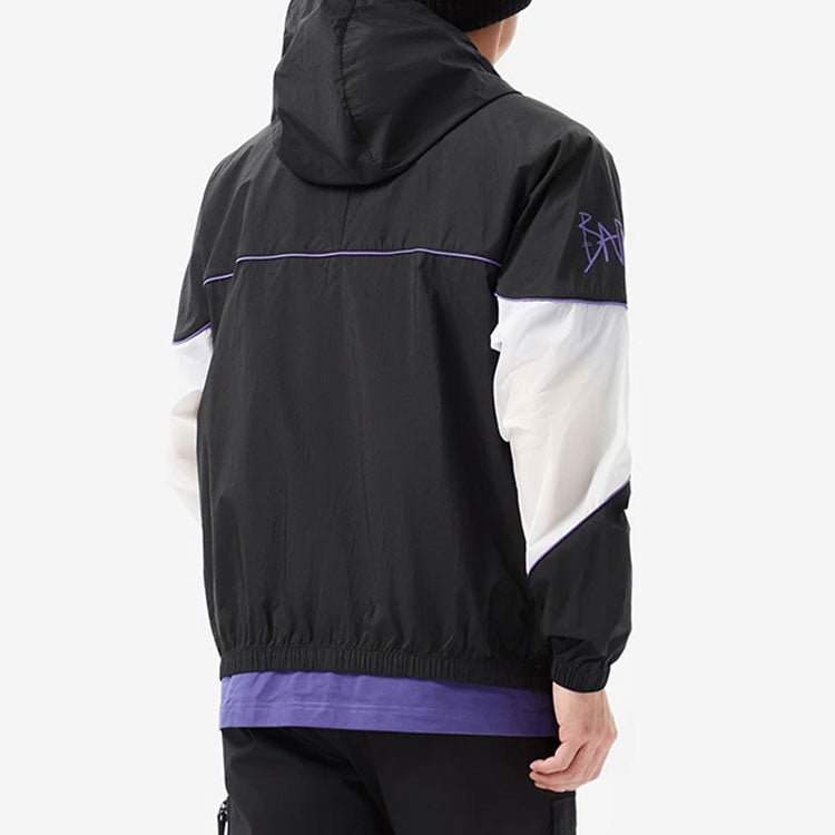 Li-Ning BadFive Logo Loose Fit Jacket 'Black White' AFDS361-1