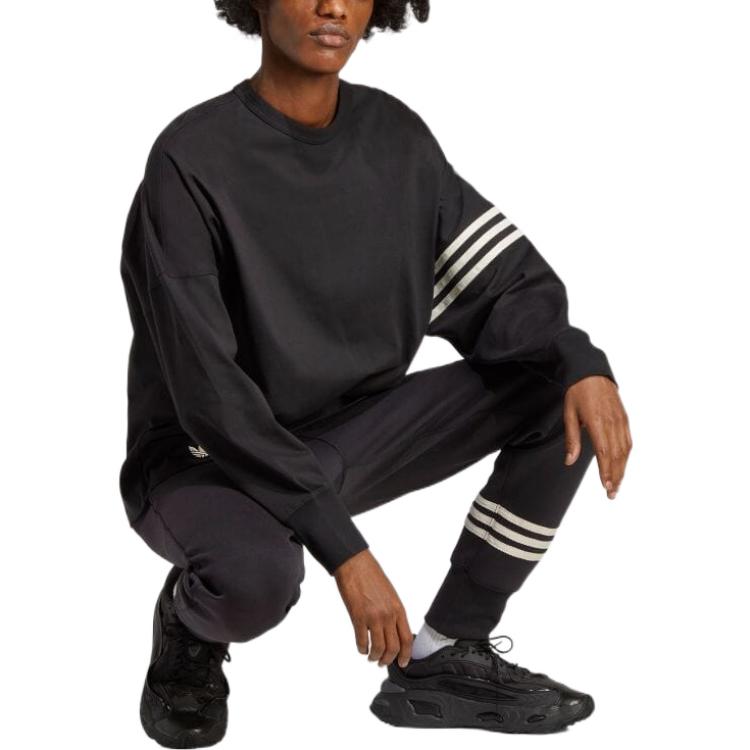 adidas Adicolor Neuclassics Long Sleeve Tee 'Black' HR8697