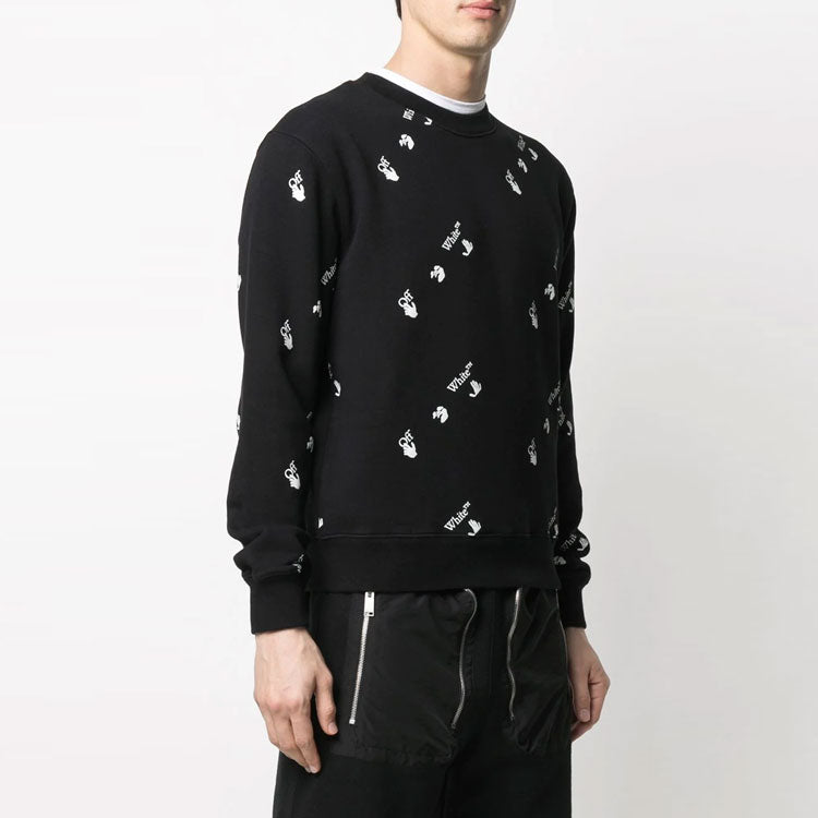 Off-White SS21 Printing Slim Fit Round Neck Black OMBA025R21FLE0091001