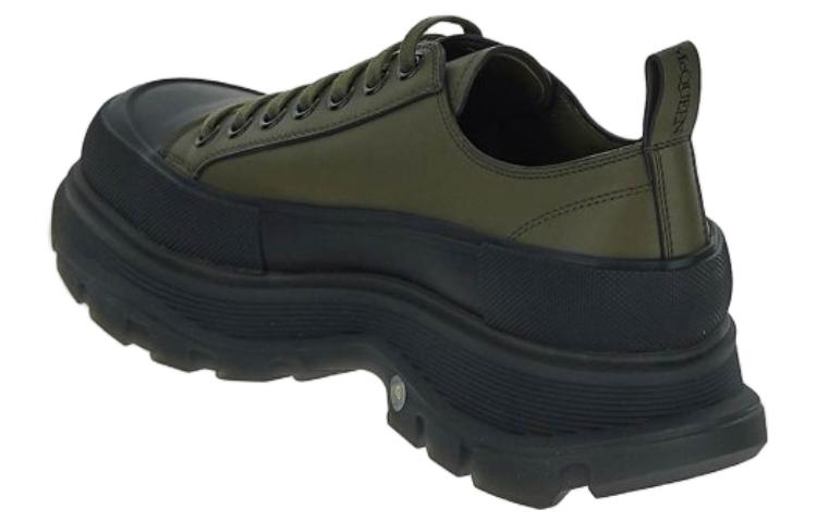 Alexander McQueen Lace-Up Sneakers 'Army Green Black' 757715WHZ6R3241