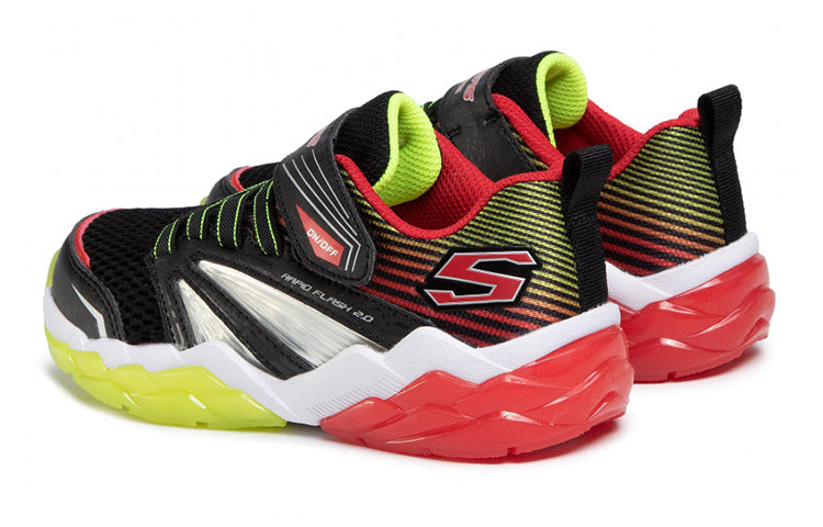 Skechers Rapid Flash 2.0 Running Shoes K Black/Red 90725L-BKRD