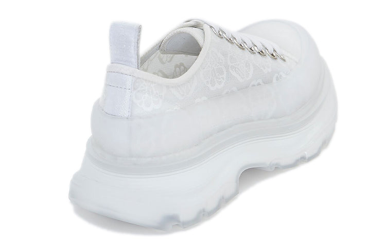 (WMNS) Alexander McQueen Tread Slick Lace Up 'White Transparent' 658085W4Q329337