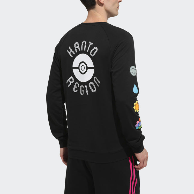 adidas x POKEMON Crossover Printing Sports Training Pullover Black GN2999