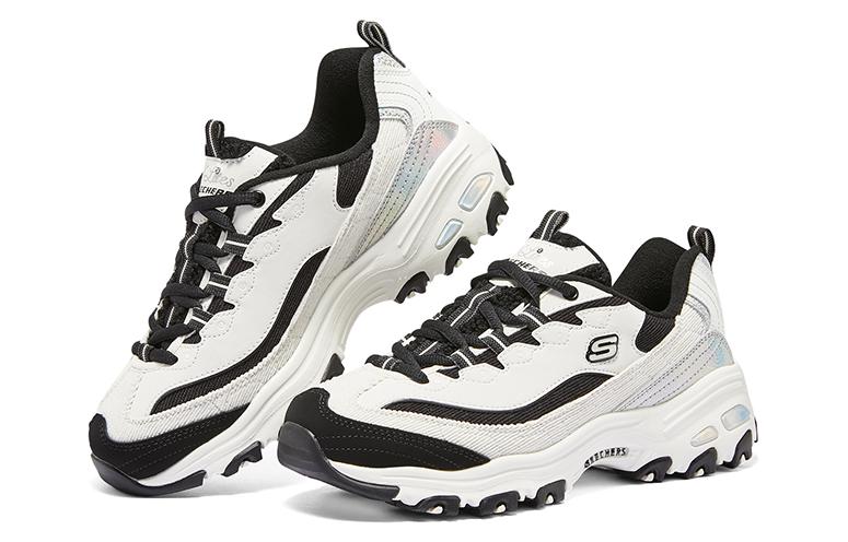 (WMNS) Skechers DLITES 1.0 'Black White Blue' 896148-BKW