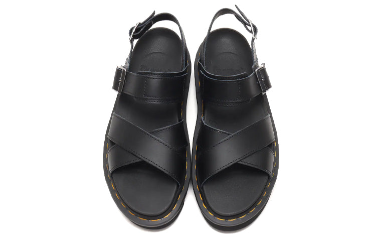 (WMNS) Dr.Martens Voss II Leather Strap Sandals 'Black' 26799001
