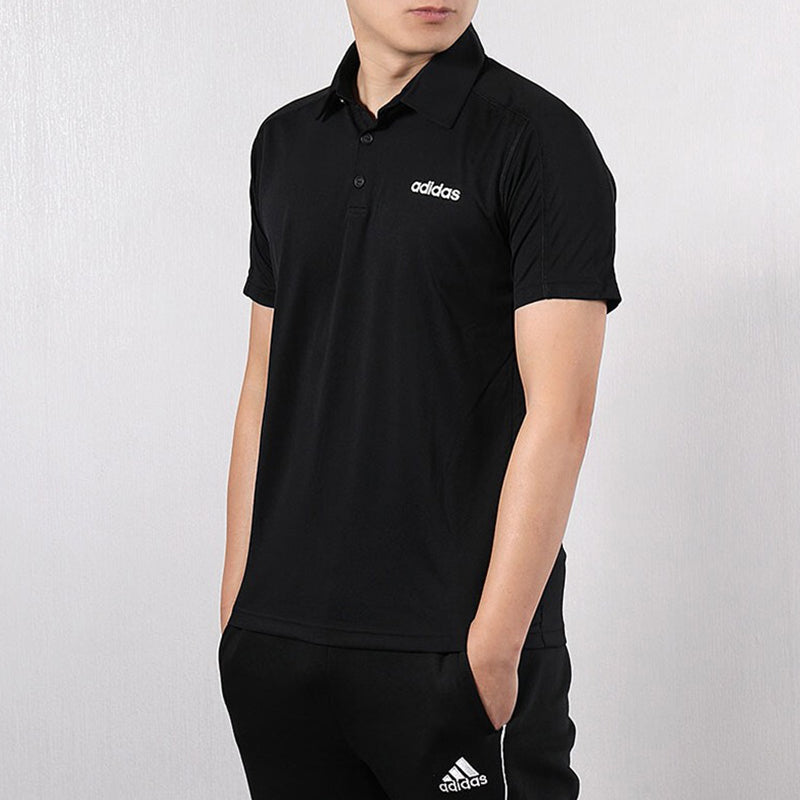 adidas Training Sports Short Sleeve Polo Shirt Black DU1251