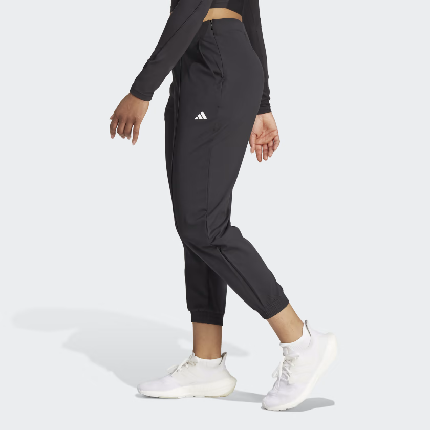(WMNS) adidas Aeroready Train Essentials Minimal Branding Woven Pants Logo 'Black' IJ5923