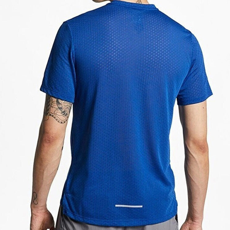 Nike Rise 365 Logo Breathable Short Sleeve Blue AQ9920-438