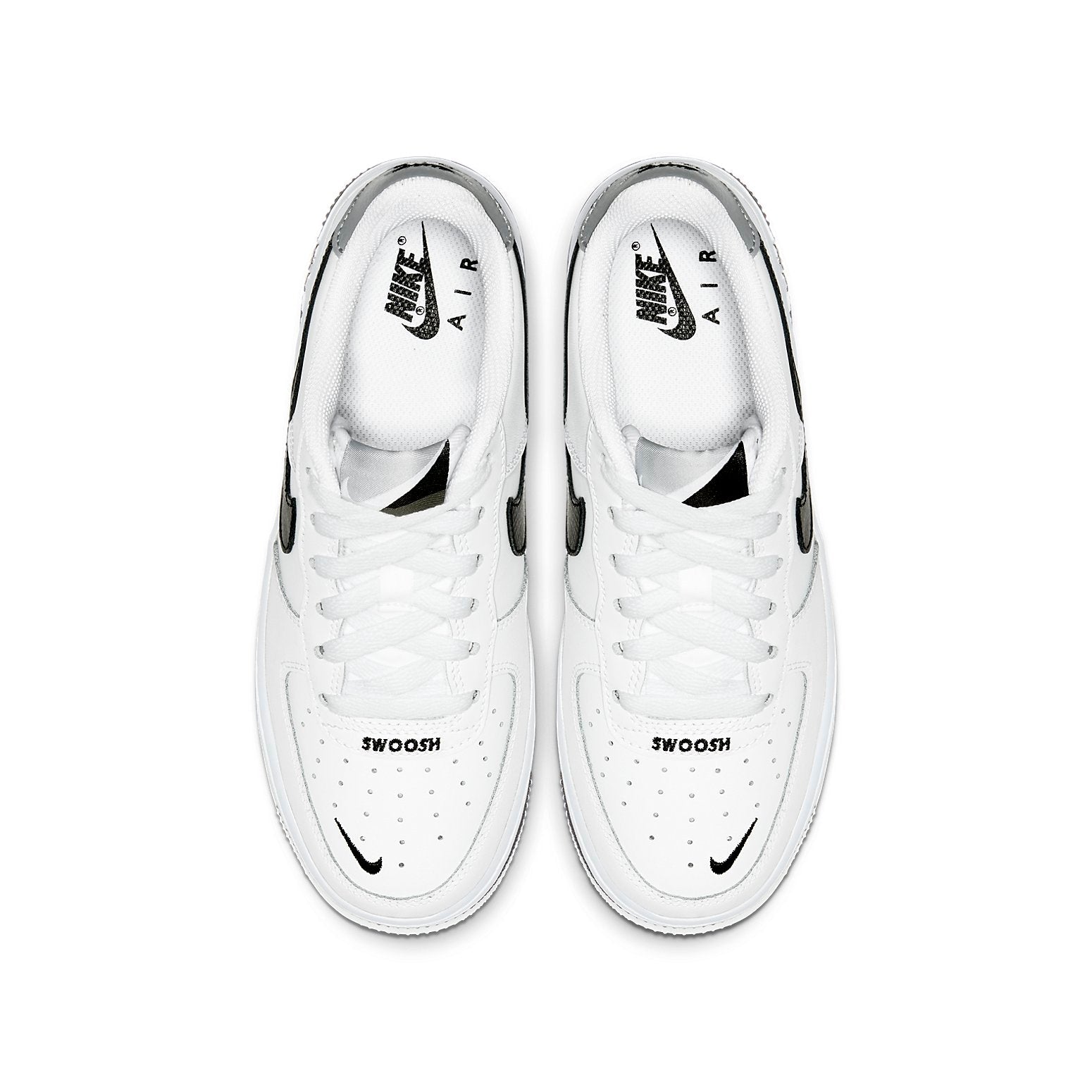 (GS) Nike Air Force 1 LV8 'White Black Mini Swoosh' CT5531-100