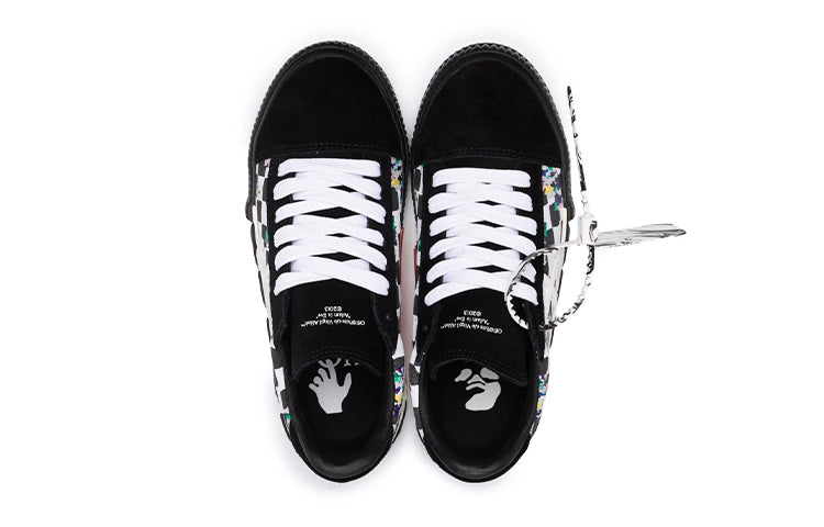 (WMNS) Off-White Vulcanised Low-top Sneakers Black/White OWIA178S21FAB0018410