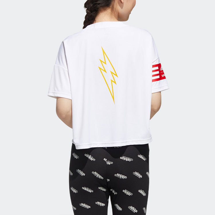 (WMNS) adidas Pokemon Cropped Jersey 'White Red' GN3005