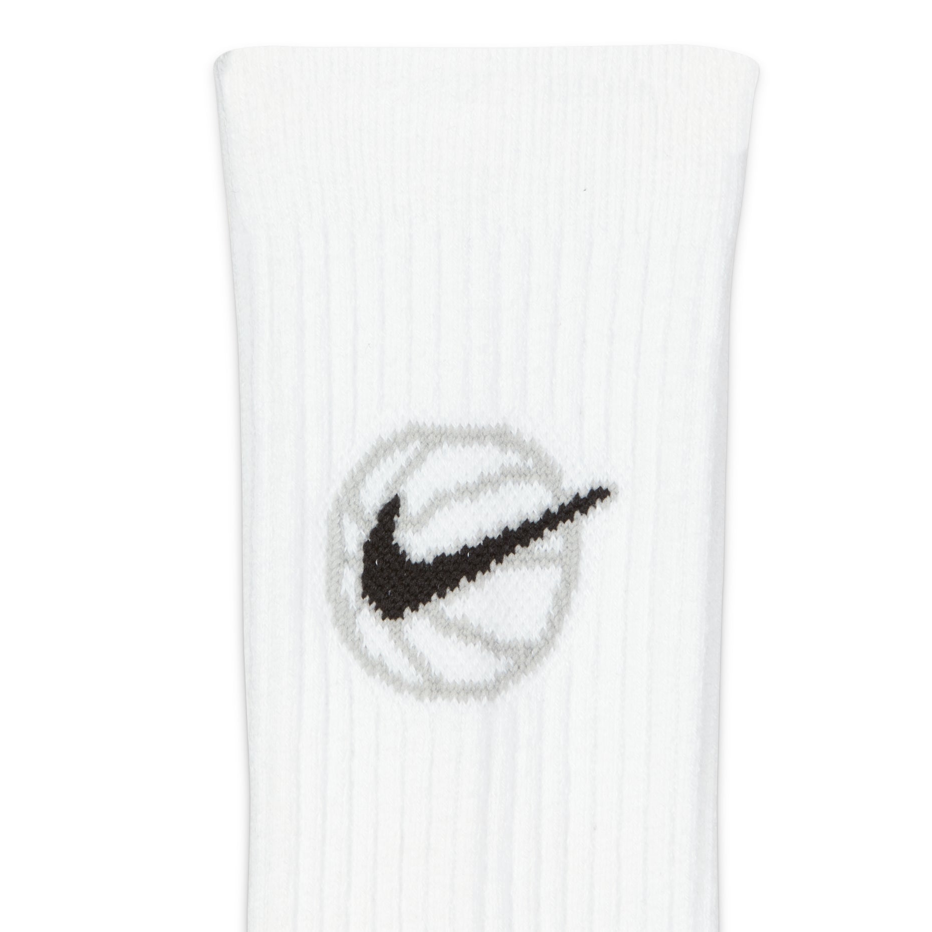 Nike Everyday Crew Basketball Sports Quick Dry Mid Tops Socks Unisex 3 Pairs White DA2123-100