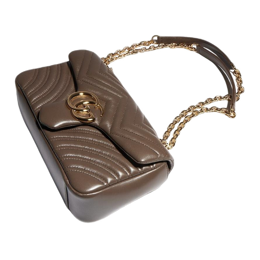 (WMNS) Gucci GG Marmont Medium Shoulder Bag 'Dark Taupe' 837267-AAGUE-2818