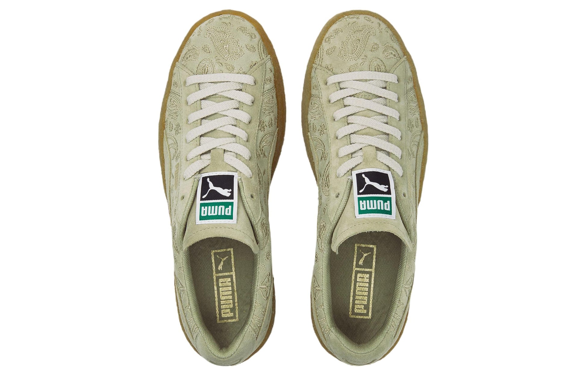 PUMA Suede Crepe Embroidery 'Green Brown' 383796-02