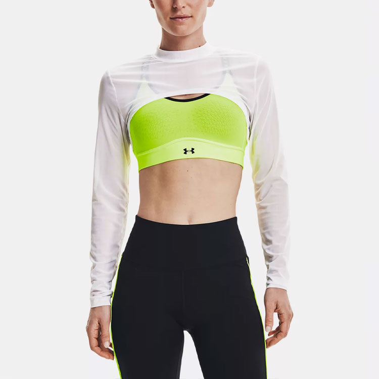 (WMNS) Under Armour Crop Boss Sweateshirt White 1365997-100