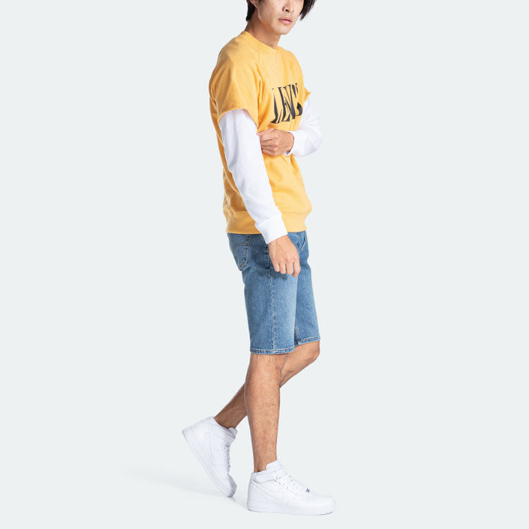 Men's Levis Round Neck Long Sleeves Yellow 85540-0000