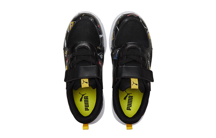 (PS) PUMA Fun Racer AC SportsRunning Shoes Black/Yellow/White 383575-01
