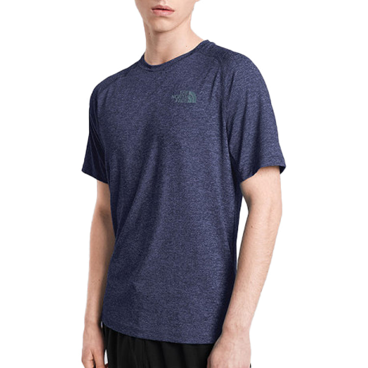 Men's THE NORTH FACE Outdoor hygroscopic Sweat-Wicking Short Sleeve Blue 49AA-H2G