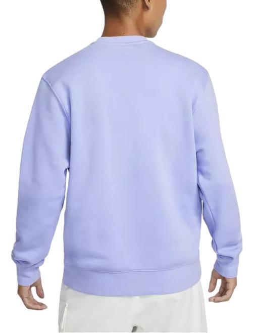 Nike Club Fleece Crew Pullover Sweatshirt 'Light Thistle White' BV2662-569