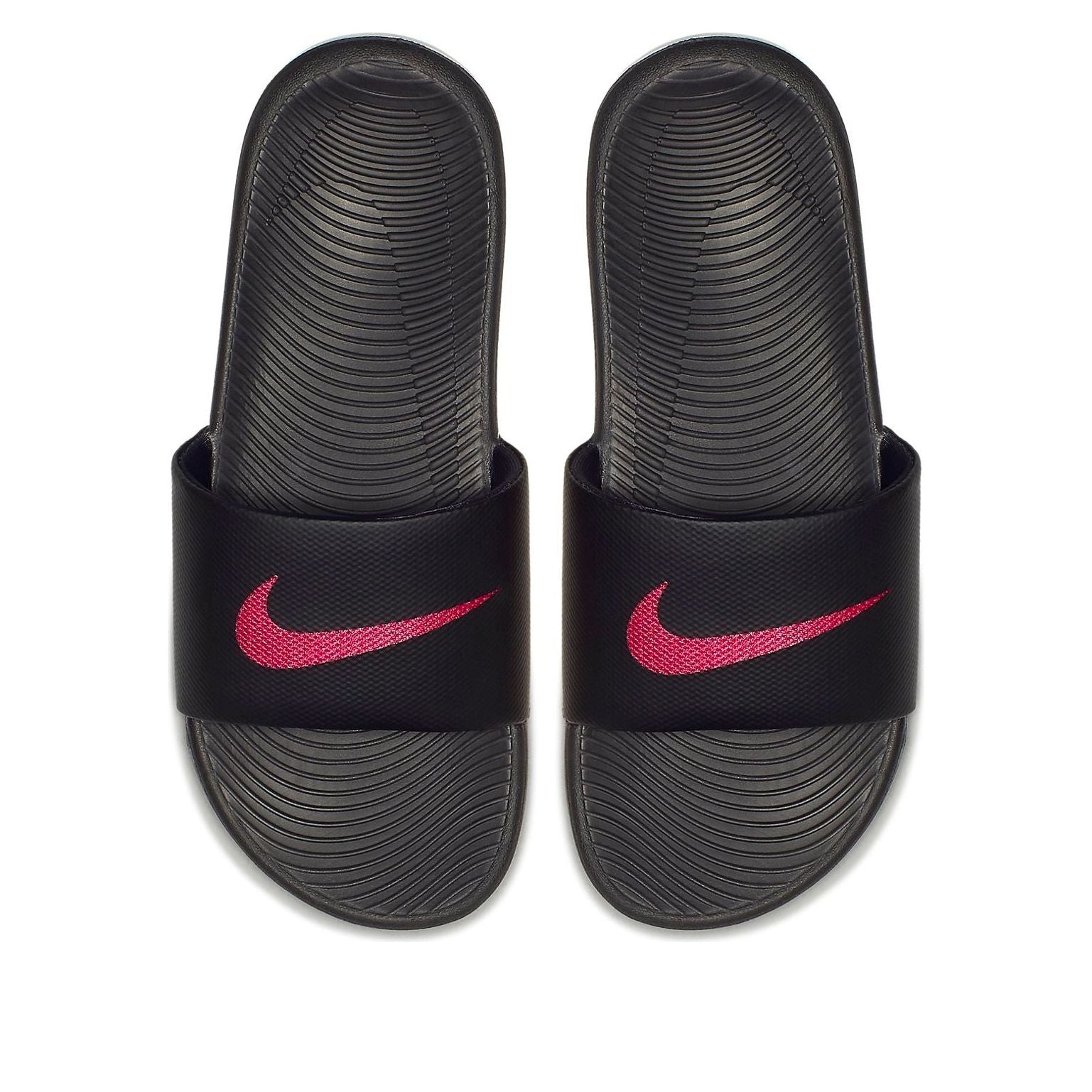 (WMNS) Nike Kawa Black White Pink Slippers 834588-060