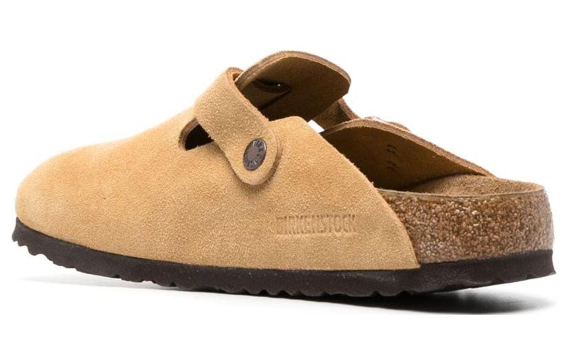 Birkenstock Boston Suede Leather Narrow Fit 'Latte Cream' 1026164