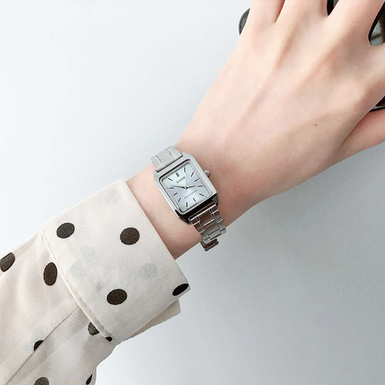 CASIO Waterproof Stainless Steel Strap Silver Analog LTP-V007D-7EUDF