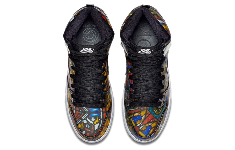 Nike x Concepts SB Dunk High 'Stained Glass Black' 313171-606(S-BOX)