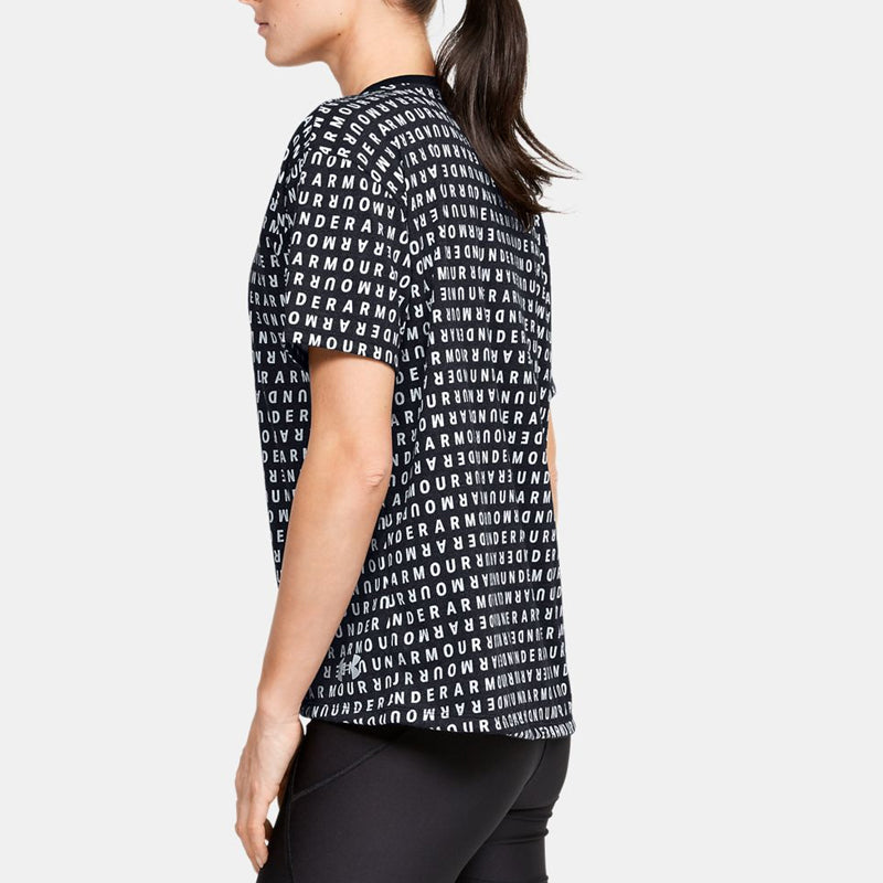 (WMNS) Under Armour Logo Live Printing Black/White 1355708-002