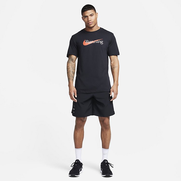 Nike Dri-FIT Running T-Shirt 'Black' CW0945-010