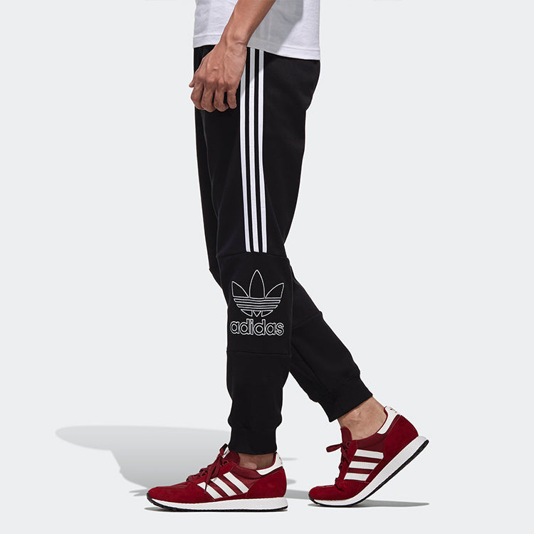 adidas originals Logo Printing Casual Bundle Feet Sports Long Pants Black DX4225