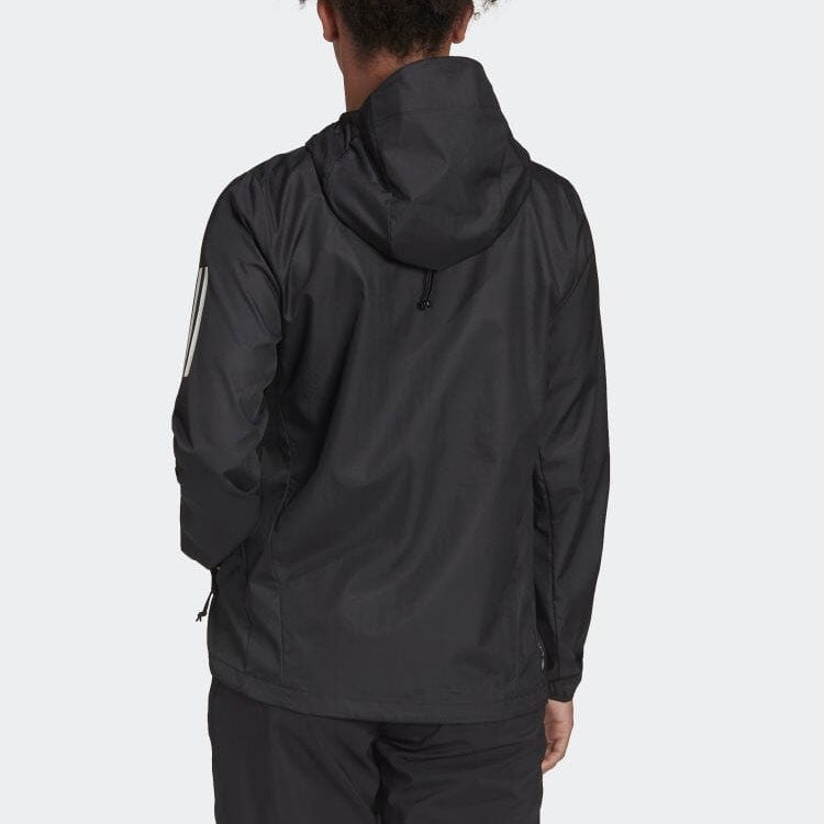 (WMNS) adidas Own the Run Hooded Running Windbreaker 'Black' H59271