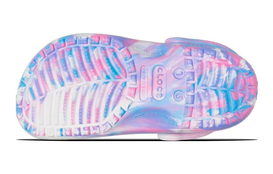 (PS) Crocs Classic Marbled Clog 'Blue Purple Pink' 207464-102