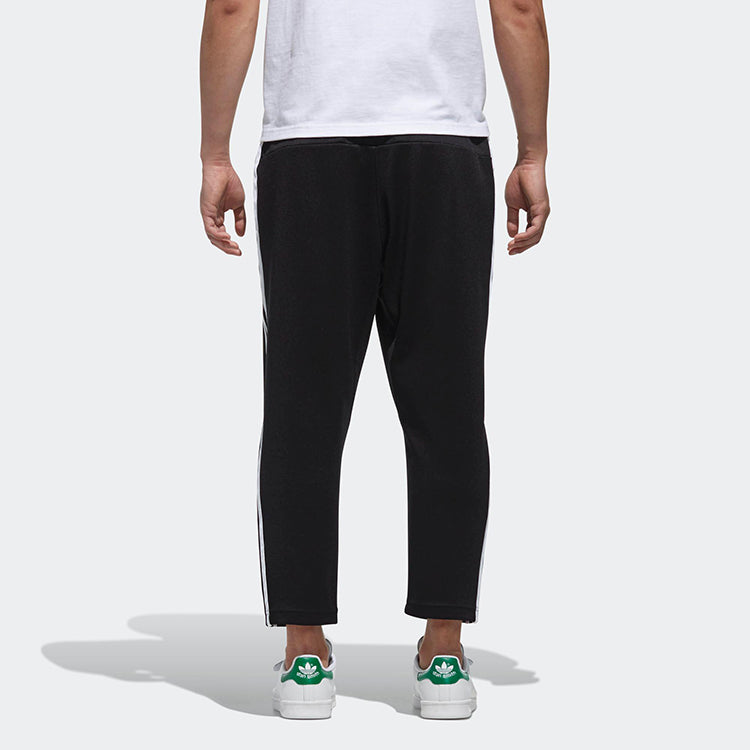 adidas originals Classic Stripe Loose Straight Cozy Casual Sports Pants Black DN8039