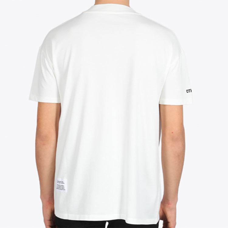 HERON PRESTON Collar  Printing Short Sleeve Unisex White HMAA012S209130110110