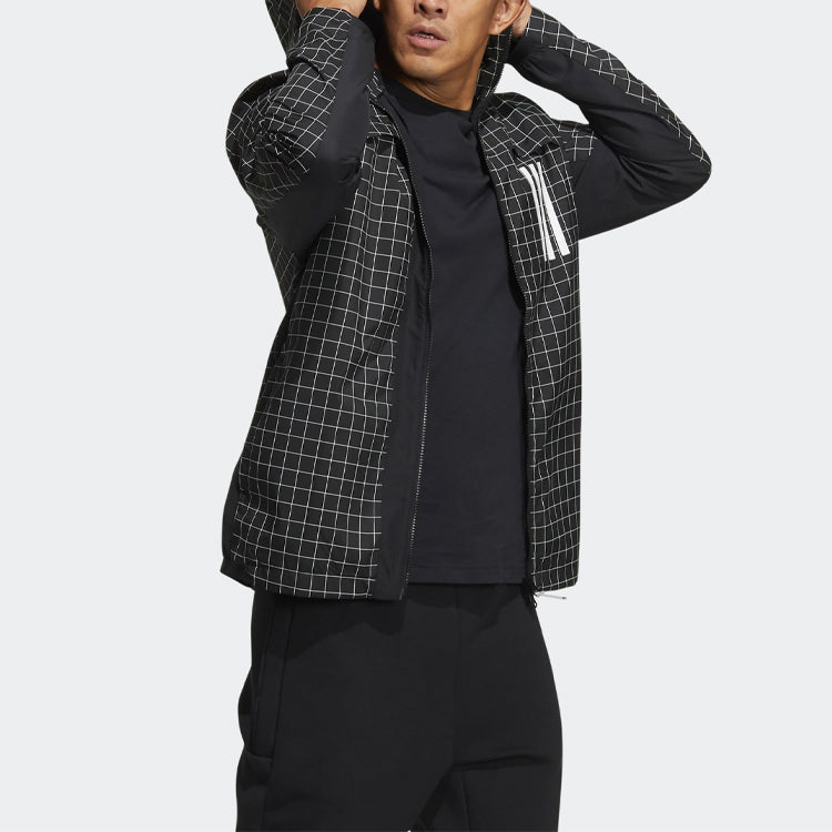 adidas WND Sports Windproof Hooded Jacket Black GL8684
