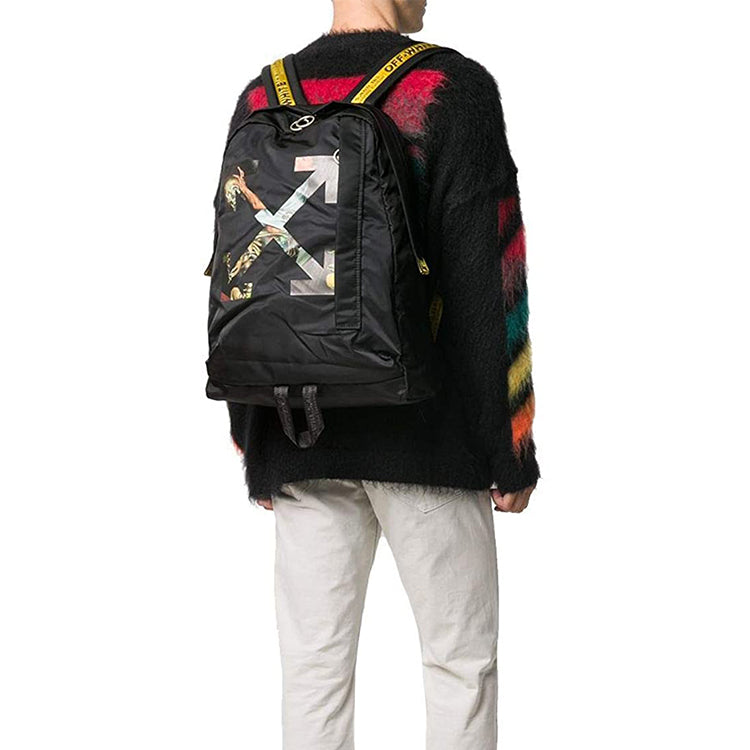 Off-White Graffiti Arrow Pattern backpack Black OMNB019F20FAB0021030