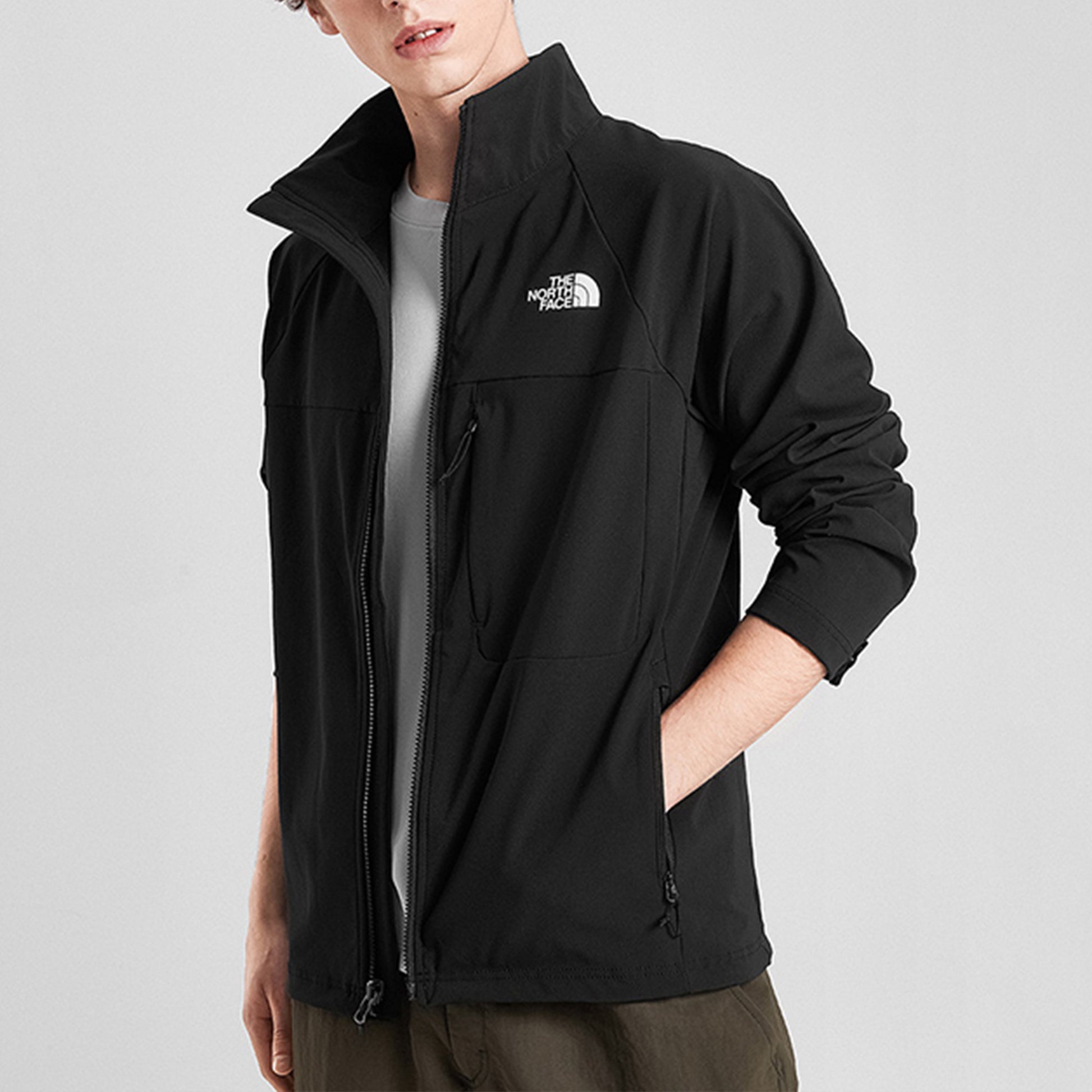 THE NORTH FACE SS20 Zipper Windproof Outdoor Jacket Version Couple Style Black 49ER-JK3