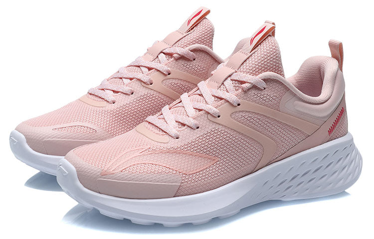 (WMNS) Li-Ning Lightweight Running Shoes 'Pink White' ARHR064-5