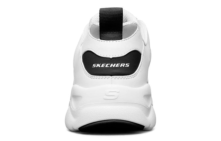 (WMNS) Skechers D'Lites Airy Low-Top Running Shoes White/Black 88888401-WBK