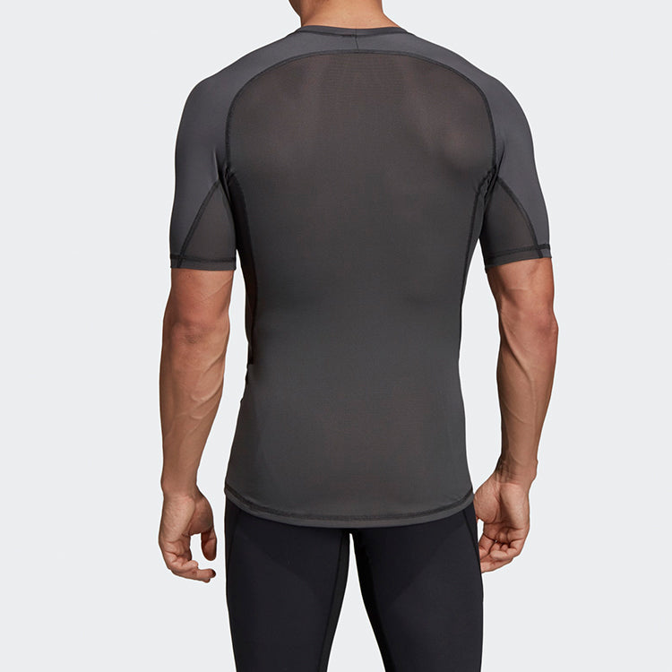 adidas Ask Spr Tee Training Sports Round Neck Short Sleeve Gray DU6558