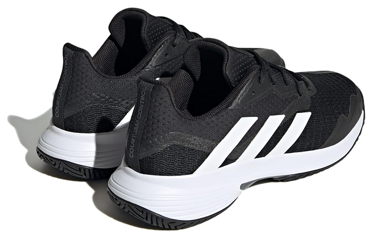 adidas CourtJam Control Tennis Shoes 'Black White' ID1535