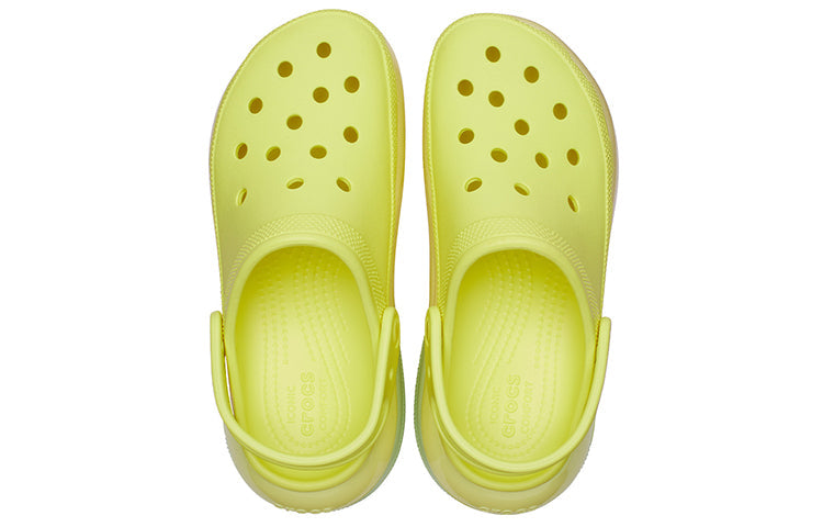(WMNS) Crocs Classic Crush Clogs 'Fluorescent Green' 207988-76M