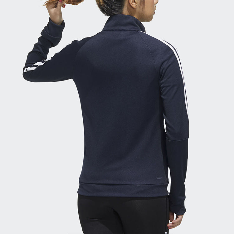 (WMNS) adidas Stand Collar Casual Sports Jacket Navy Blue FL0171
