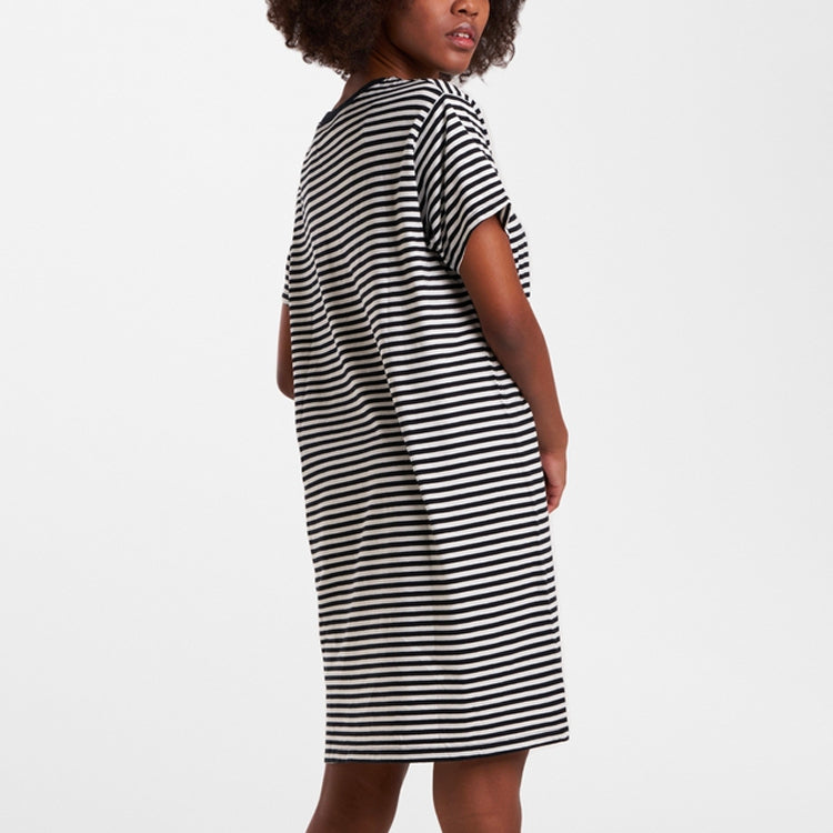 Levis Stripe Short Sleeve T-Shirt Dress Black White 24934-0000