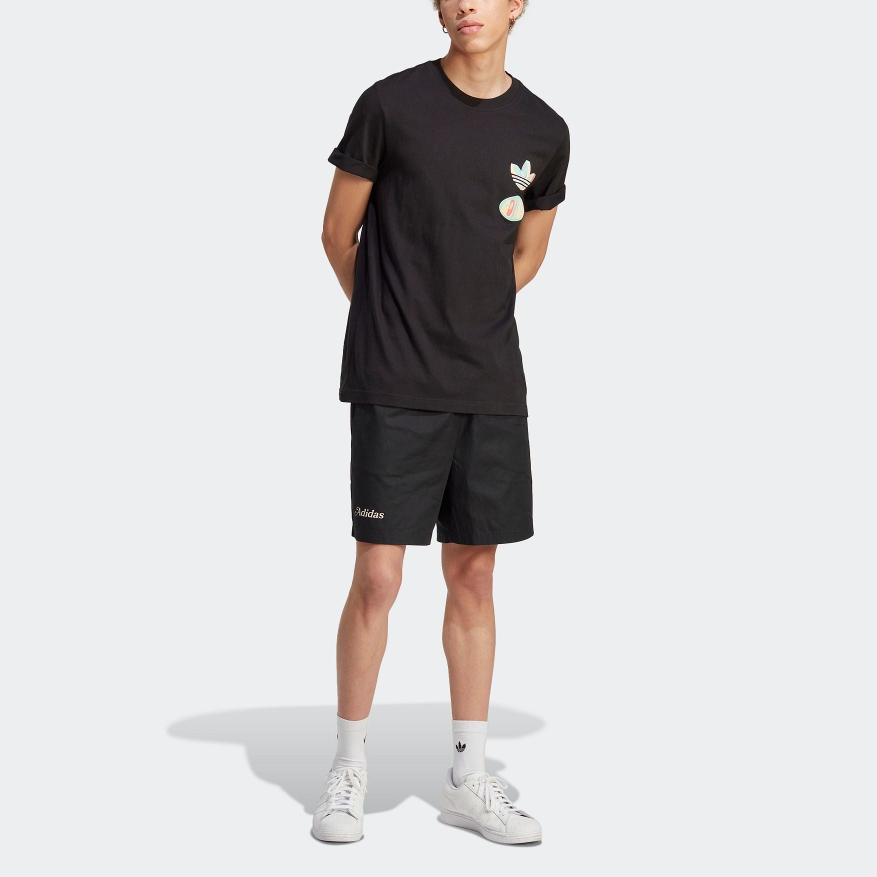 adidas originals Enjoy Summer Front/Back Graphic Tee 'Black' IT8183