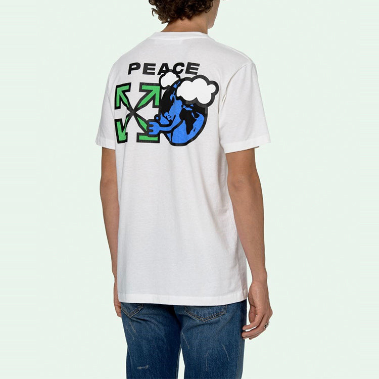 Off-White Peace Worldwide Print Short Sleeve OMAA027R21JER0090155