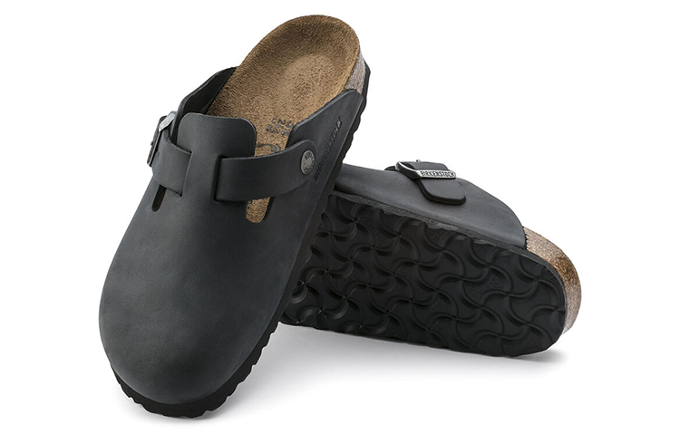 Birkenstock Boston Regular 'Oiled Leather Black' 0059461